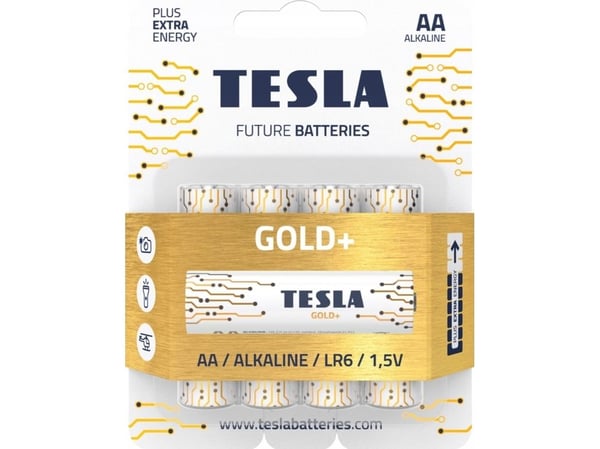 TESLA sølv alkaliske batterier AA (LR06), krymp, 10 stk