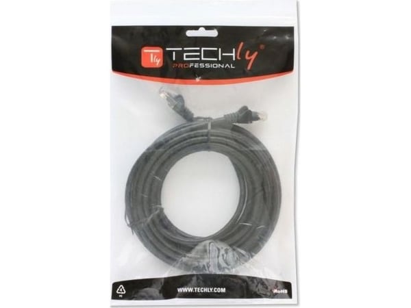 Techly ICOC CCA5U-005-BKT, 0,5 m, Cat5e, U/UTP (UTP), RJ-45, RJ-45, Sort
