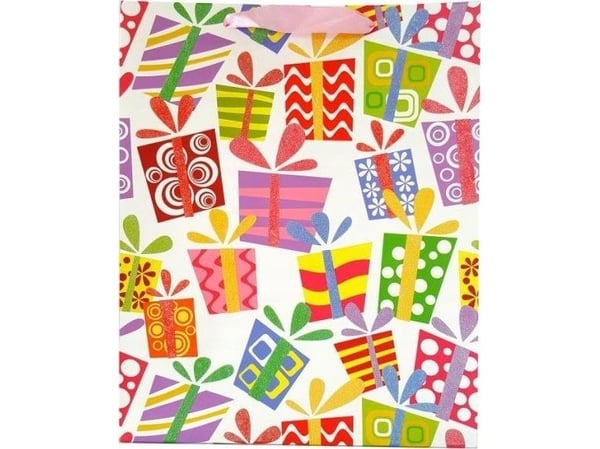 JU-PITER gavepose "prezenty" 1340A 31x42x12 cm p12 (pris per stk)
