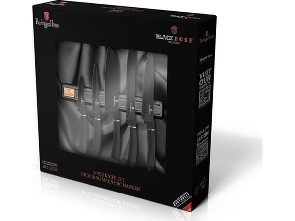 Berlinger Haus 5 KJØKKENKNIVER MED STRIP BERLINGER HAUS BH-2535 SVART ROSE