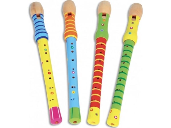 Bontempi Wooden Recorder, Barokk, Sopran/descant, Tre, Flerfarget, 2-deler, 323 mm