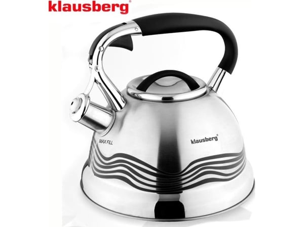 Kjele Traditionell vannkoker 2,7 l, rustfritt stål, Klausberg