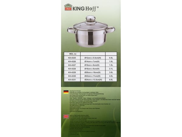 KingHoff POT 2L 18CM KINGHOFF [KH-4328]