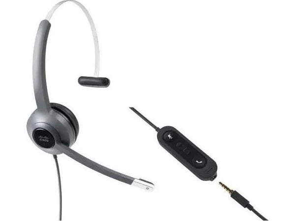Cisco 521 Wired Single - Hodesett - on-ear - kablet - 3,5 mm jakk