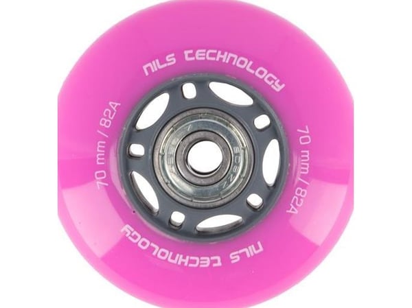 Nils Extreme PU 70x24 82A (4 stk.) ROSA + ABEC-7 (8 stk.) SETT NILS EXTREME