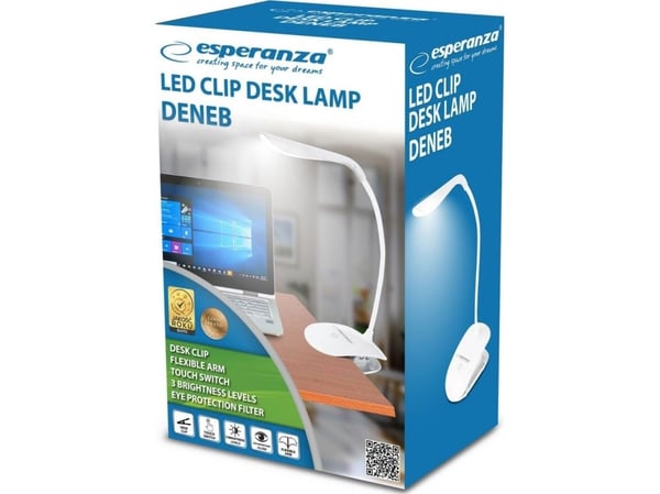 Esperanza Deneb - Skrivebordslampe - LED - klemmemonterbar - 3 W - 5500 K