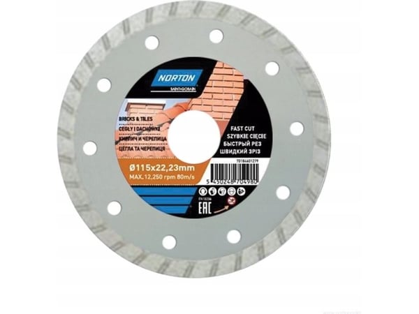 Norton Clipper DIAMOND TARGET 180x25,4mm CONTINUOUS TURBO BRICKS TILE NORTON - 70184601280