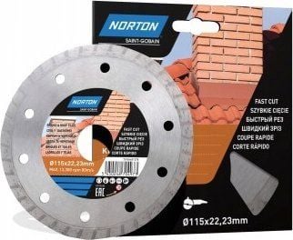 Norton Clipper DIAMOND TARGET 180x25,4mm CONTINUOUS TURBO BRICKS TILE NORTON - 70184601280