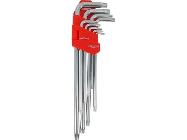 AWTools Torx-avaimet extra pitkät 9 kpl (AW35051)