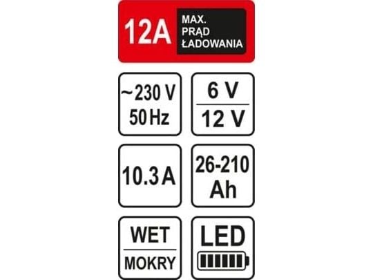 STHOR LADER 6 / 12V 12A 210Ah LED