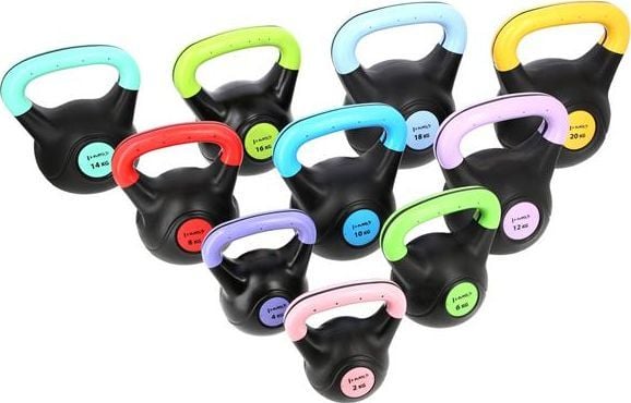 Kettlebell HMS KPC02, gjutjärn 2 kg