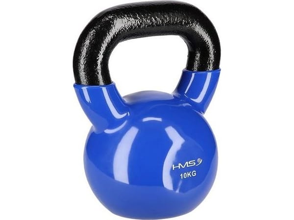 HMS Kettlebell Cast Iron, Vinyl Coated 10kg blue (17-64-049)