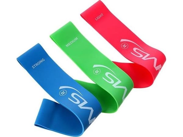 HMS Mini Band Set GU04 Slim 3-pk ulike motstandsnivåer flerfarget