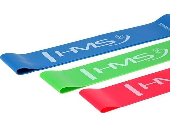 HMS Mini Band Set GU04 Slim 3-pk ulike motstandsnivåer flerfarget