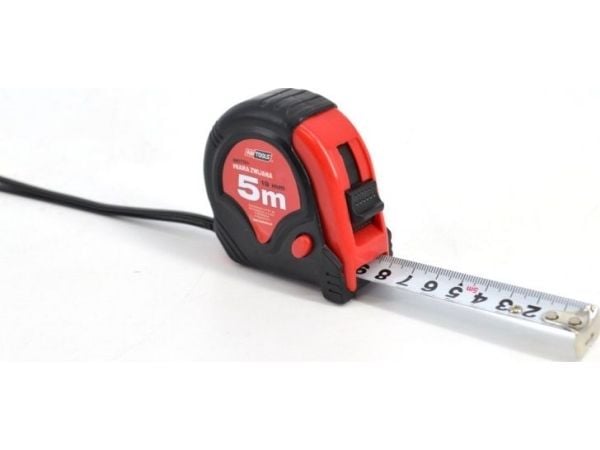 AWTOOLS målebånd rød/sort 5 m x 19 mm ABS TPR 2-stopp