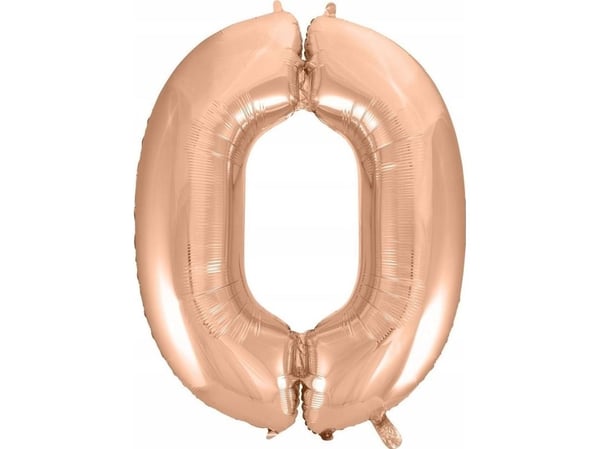 GoDan folieballong "6" rosa-gull 92cm