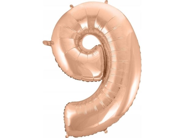 GoDan folieballong "6" rosa-gull 92cm