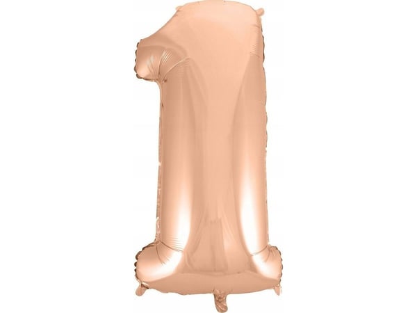 GoDan folieballong "6" rosa-gull 92cm