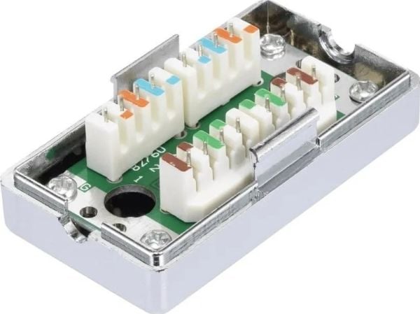 Lynx CS STP Cat5E kopplingsdosa, silver
