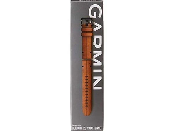 Garmin QuickFit - Klokkestropp for smart armbåndsur - kastanje - for D2; fenix 6; fenix 7; Forerunner 965; Instinct Solar