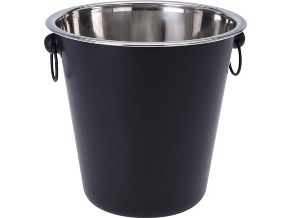 Isbøtte Excellent Houseware svart stål (for is, champagneflaske, vin, brennevin)