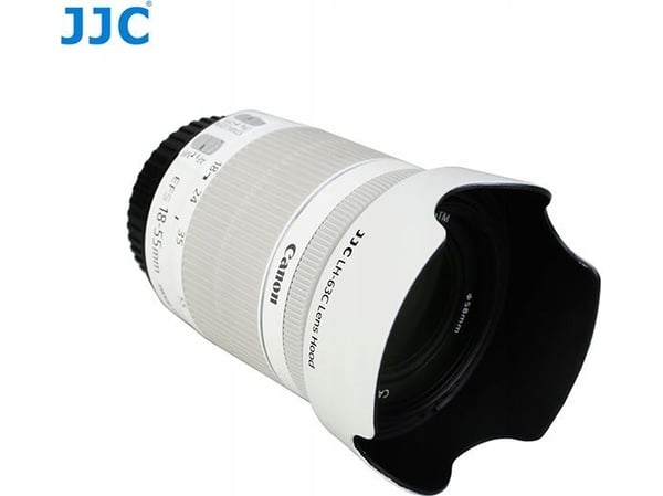 JJC objektivhette solskjerm type EW-63c til Canon EF-S 18-55mm - hvit