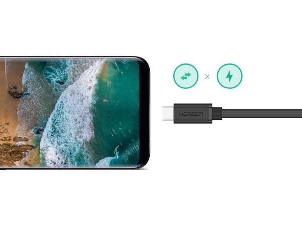 Forlengelseskabel USB-C 3.1 UGREEN, 4K, 60W, 0,5m (svart)
