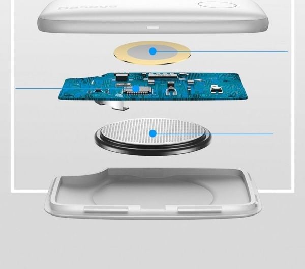 Baseus T2 Bluetooth-tracker med snor (hvit)