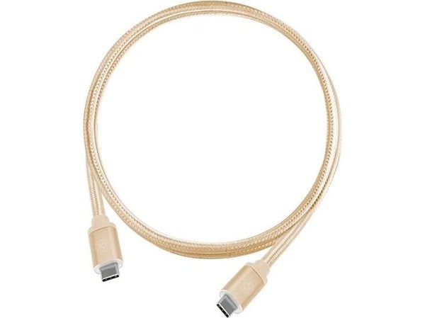 USB-kabel SilverStone USB-C til USB-C 1 m gull (SST-CPU06G-1000)