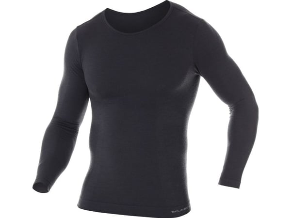 Brubeck Miesten Comfort Wool pitkähihainen T-paita grafiitti s. XXL (LS11600)