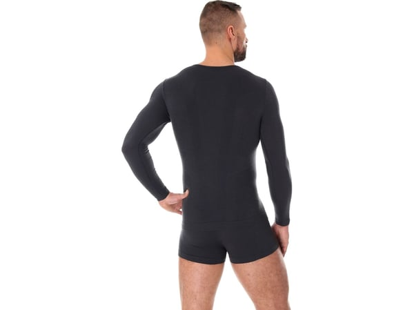 Brubeck Miesten Comfort Wool pitkähihainen T-paita grafiitti s. XXL (LS11600)