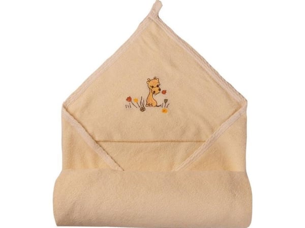 Matex badehåndkle/kappe for baby i frotté 85x85 cm, ecru