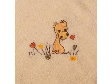 Matex badehåndkle/kappe for baby i frotté 85x85 cm, ecru