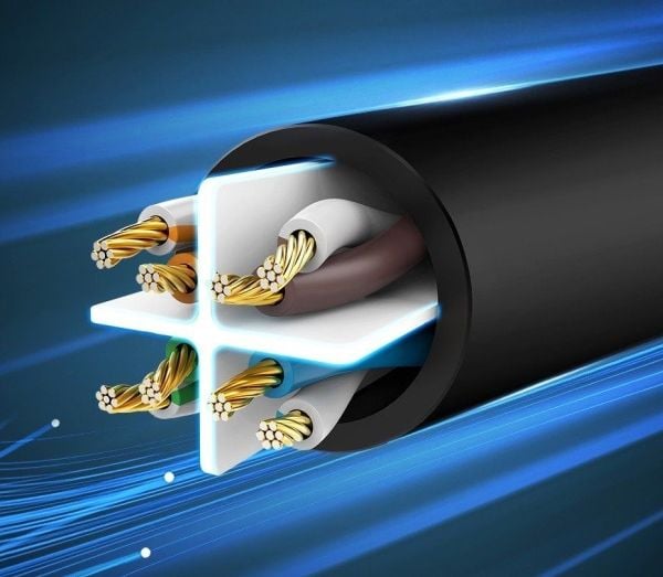 UGREEN Ethernet RJ45 lattakaapeli, Cat.6, UTP, 0.5m (musta)