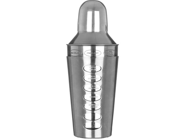 KingHoff cocktailshaker 600 ml med innvendige oppskrifter KH-1393