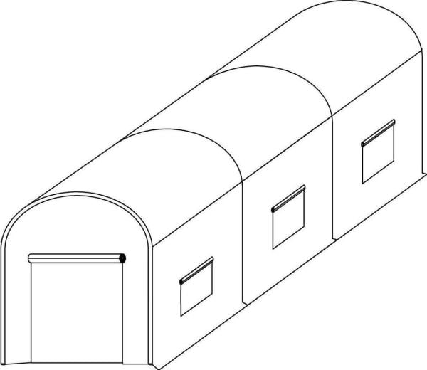 Funfit kasvihuone 400 cm x 200 cm x 250 cm