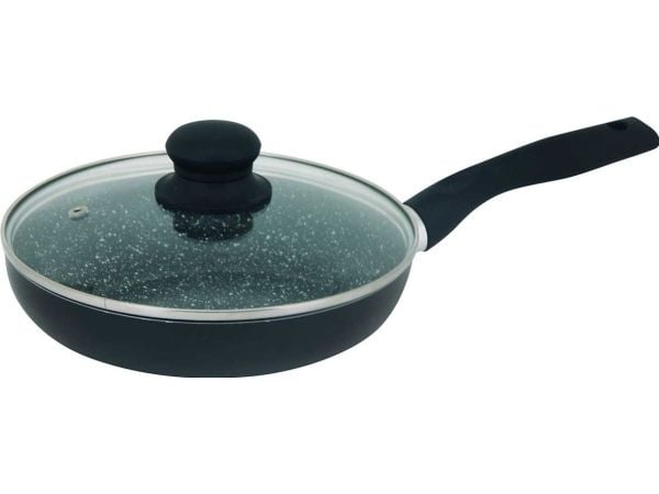 King Hoff lokk/plate, Ø 26 cm, aluminium, svart marmor "Kinghoff"