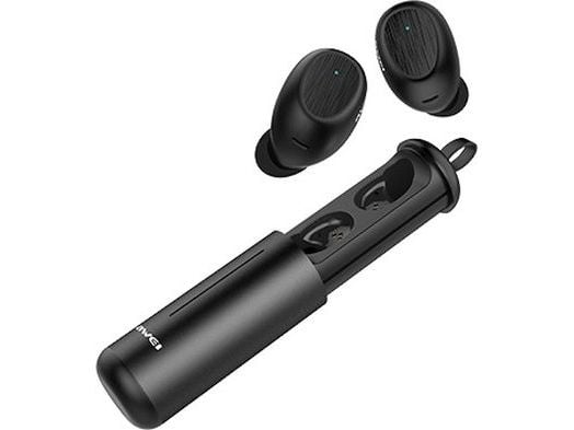 T55 TWS Bluetooth 5.0-hodetelefoner + dokkingstasjon svart