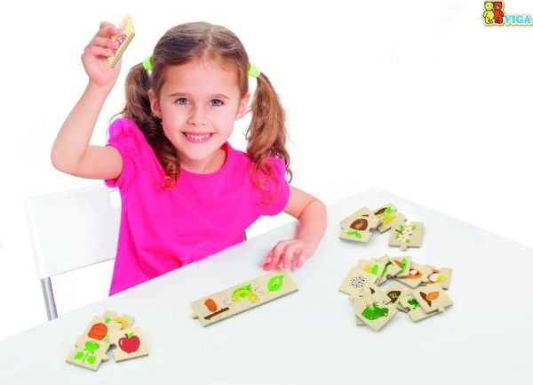 Palapeli Puiset palapelit eläimet ja kasvit Viga Toys