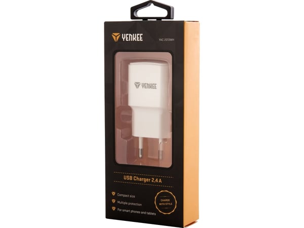 Yenkee YAC 2013WH lader 1x USB-A 2,4 A (30016818)