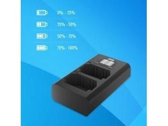 Newell dobbeltlader DL-USB-C til kamera for Sony NP-FW50-batterier