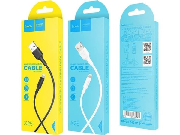Hoco USB-A - microUSB kaapeli 1 m valkoinen (6957531080114)
