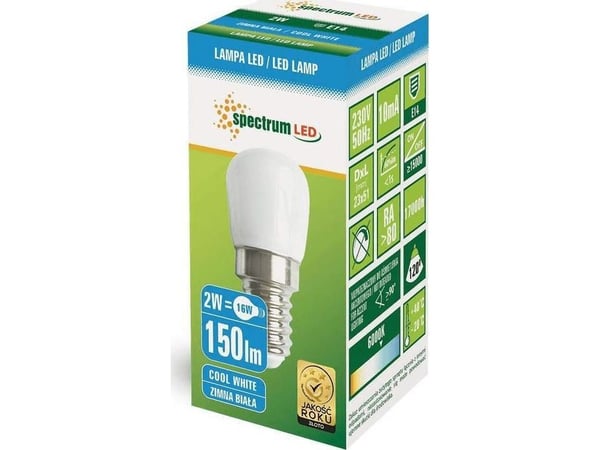 Spectrum LED LED tavle pære 230v 2W E14 CW Spectrum