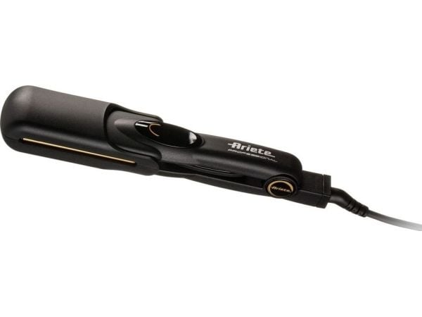 Ariete 8144, Plattång, Varm, Alla hår, Torrt hår, Svart, Guld, Keramiska