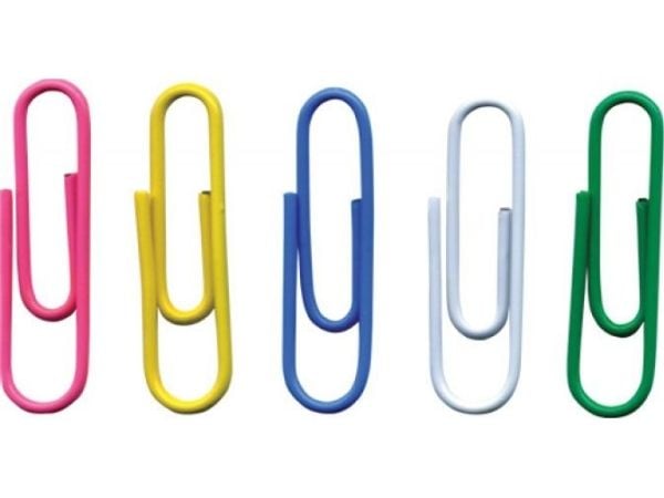 Office Products papirklips kontor fargede runde 28 mm OFFICE PRODUCTS 500 stk