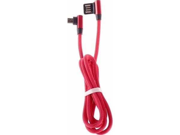 USB-kabel Libox USB-A til microUSB 1 m rød (LB0149)