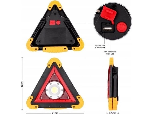 Libox oppladbar arbeids-lommelykt multifunksjonell varsellampe LB0182 LIBOX