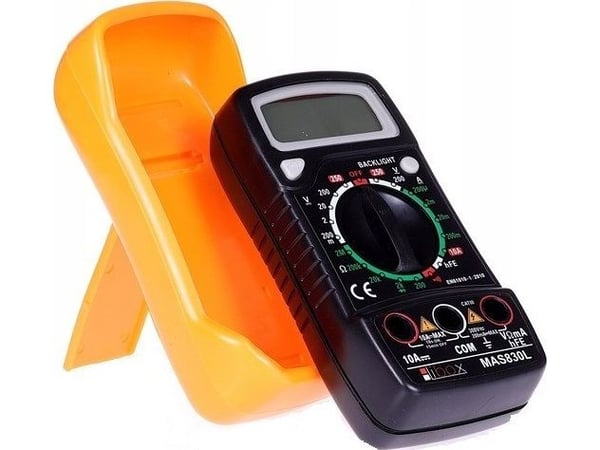 Libox multimeter, multimeter MAS830L LB0164, 3,5 cifre, batteri, 9V, alkalisk, 9 V, 138 mm