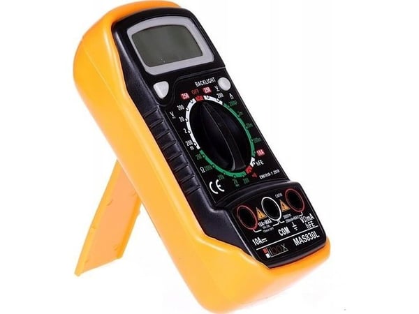 Libox multimeter, multimeter MAS830L LB0164, 3,5 cifre, batteri, 9V, alkalisk, 9 V, 138 mm