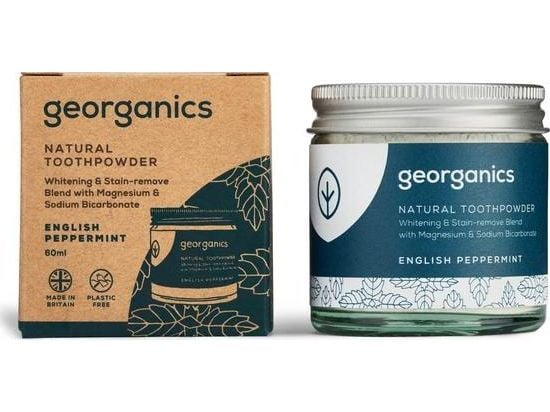 Georganics tannrensingspulver engelsk peppermynte, 60 ml